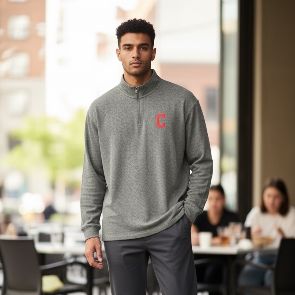 Under Armour Gray HeatGear Cleveland Guardians (Indians) Pullover